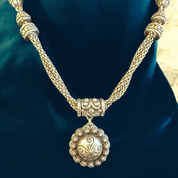 Brighton Double Strand Rondall Charm Necklace Retired in EUC - Picture 1 of 9